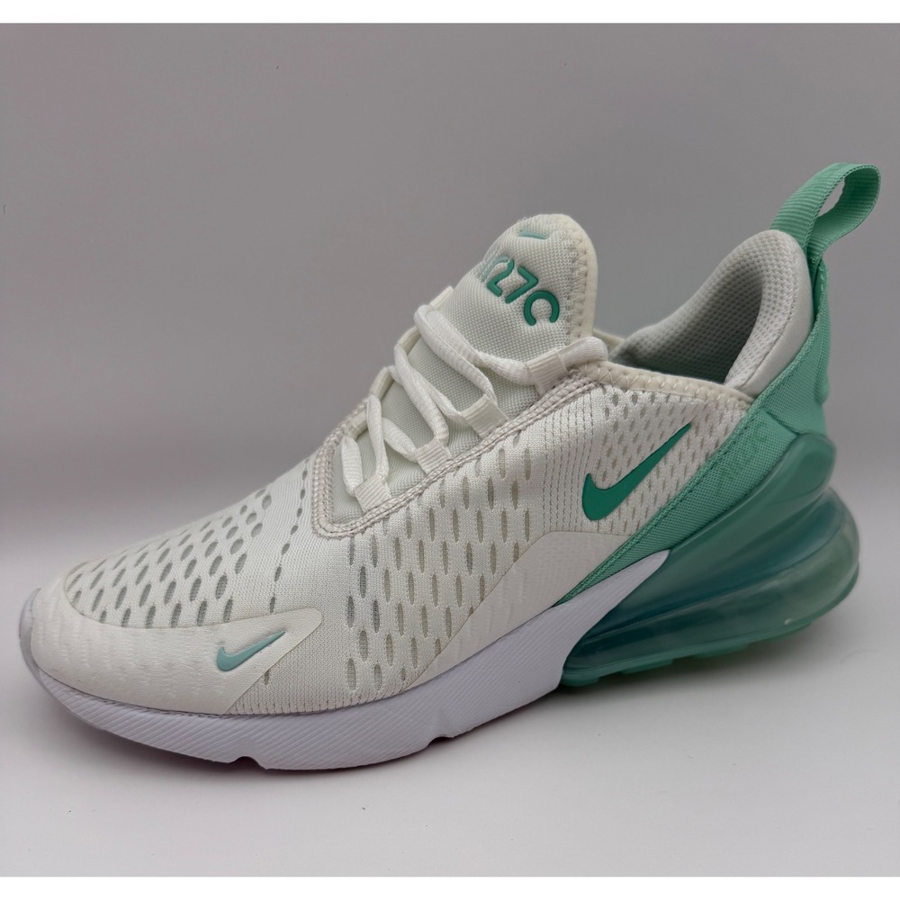 Nike Air Max 270 White Washed Teal Sneakers 943345-115 5.5 youth Womens 7